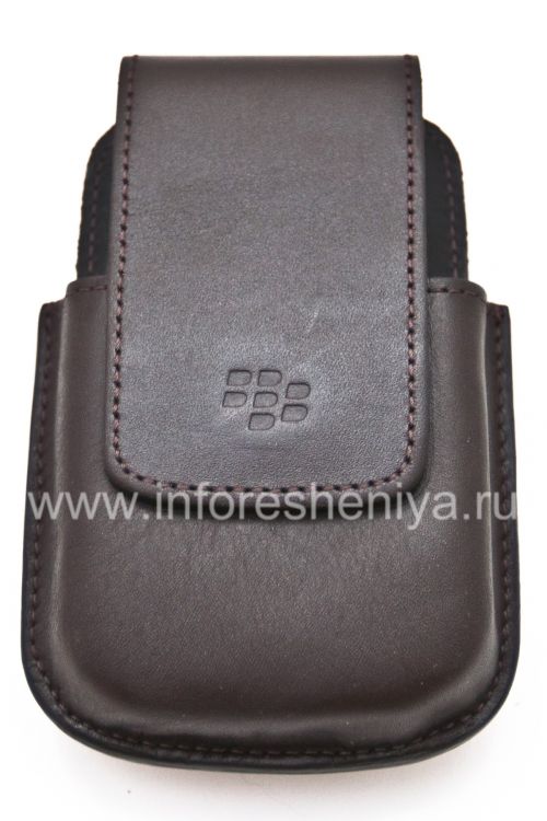 Photogallery for Ursprünglicher lederner Fall c Clip runde Leder-Holster für Blackberry 9000 Bold, Dunkelbraun (braun) product