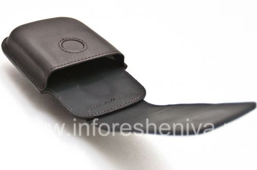 Photogallery for Ursprünglicher lederner Fall c Clip runde Leder-Holster für Blackberry 9000 Bold, Dunkelbraun (braun) product