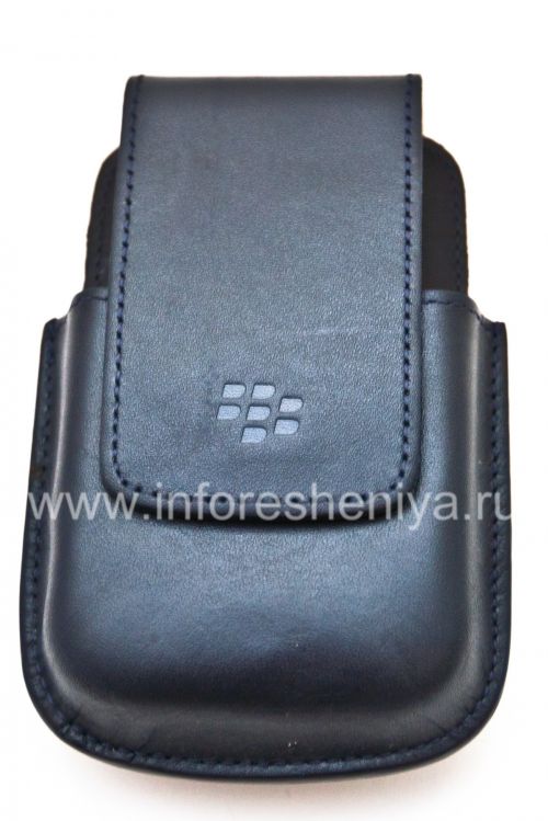 Photogallery for Ursprünglicher lederner Fall c Clip runde Leder-Holster für Blackberry 9000 Bold, Dark Blue (blau) product