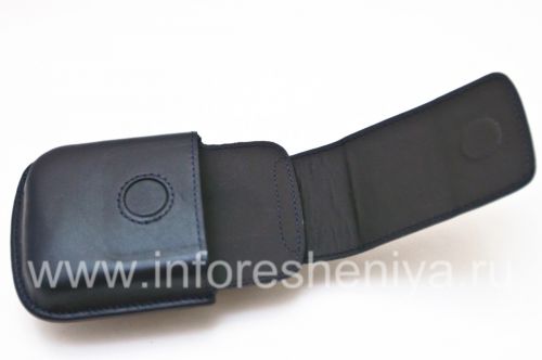 Photogallery for Ursprünglicher lederner Fall c Clip runde Leder-Holster für Blackberry 9000 Bold, Dark Blue (blau) product