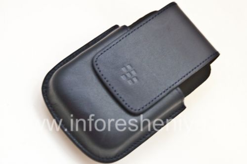 Photogallery for Ursprünglicher lederner Fall c Clip runde Leder-Holster für Blackberry 9000 Bold, Dark Blue (blau) product