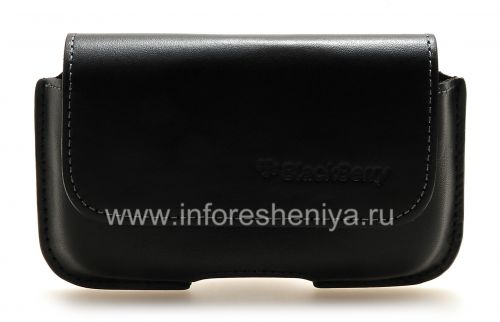 Photogallery for الأصلي حالة حقيبة جلدية مع كليب الأفقي الحافظة لبلاك بيري 9000 Bold, أسود (أسود) product