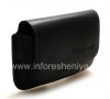 Photo 4 — Kulit asli Case Bag dengan Clip Horisontal Holster untuk BlackBerry 9000 Bold, Black (hitam)