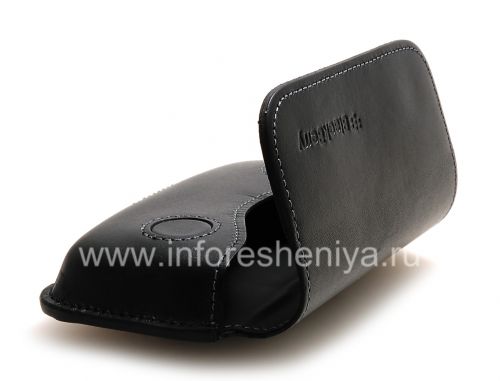 Photogallery for الأصلي حالة حقيبة جلدية مع كليب الأفقي الحافظة لبلاك بيري 9000 Bold, أسود (أسود) product