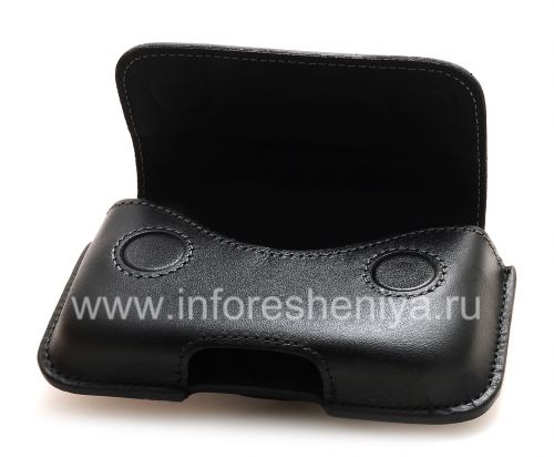 Photogallery for الأصلي حالة حقيبة جلدية مع كليب الأفقي الحافظة لبلاك بيري 9000 Bold, أسود (أسود) product