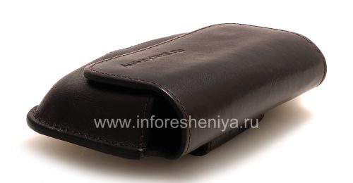 Photogallery for الأصلي حالة حقيبة جلدية مع كليب الأفقي الحافظة لبلاك بيري 9000 Bold, البني الداكن (اسبريسو) product