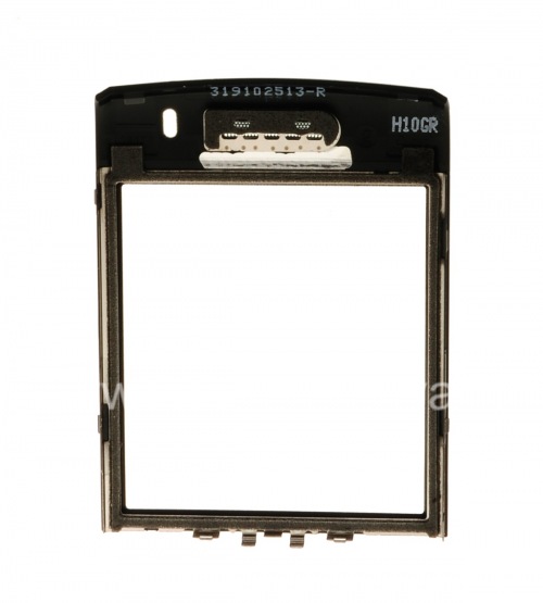 Photogallery for La pantalla de cristal original con un clip de metal y el altavoz de malla para BlackBerry 9100/9105 Pearl 3G, Negro product