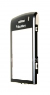 Photo 4 — The original glass screen with a metal clip and mesh speaker for BlackBerry 9100/9105 Pearl 3G, The black