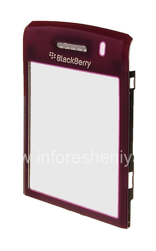 Photogallery for La pantalla de cristal original con un clip de metal y el altavoz de malla para BlackBerry 9100/9105 Pearl 3G, Púrpura product