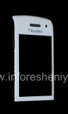 Photo 3 — La pantalla de cristal original con un clip de metal y el altavoz de malla para BlackBerry 9100/9105 Pearl 3G, Color blanco
