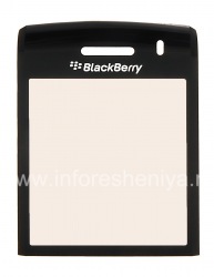 الزجاج الأصلي على الشاشة من دون شبكة معدنية وتحديد المتكلم إلى BlackBerry 9100 / 9105 Pearl الجيل الثالث 3G, أسود