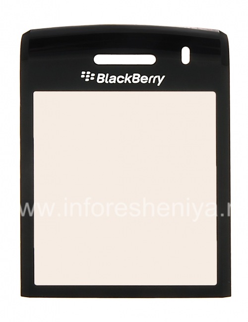Photogallery for Original glass on the screen without metal mounts and speaker grilles for BlackBerry 9100 / 9105 Pearl 3G, The black product