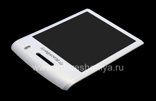 Photogallery for Original glass on the screen without metal mounts and speaker grilles for BlackBerry 9100 / 9105 Pearl 3G, White product