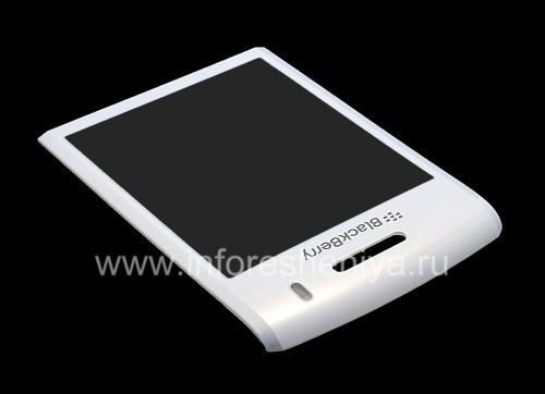 Photogallery for Original glass on the screen without metal mounts and speaker grilles for BlackBerry 9100 / 9105 Pearl 3G, White product