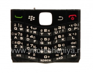 रूसी कीबोर्ड BlackBerry 9100 Pearl 3 जी (उत्कीर्णन), काला