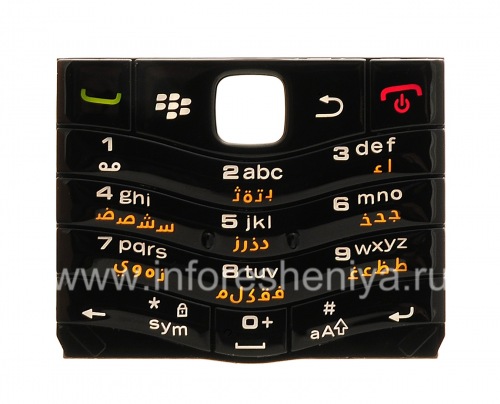 Photogallery for オリジナルキーボードBlackBerry 9105 Pearl 3Gその他の言語, 黒、アラビア語 product