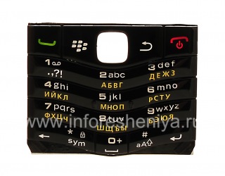 لوحة المفاتيح الروسية بلاك بيري 9105 Pearl الجيل الثالث 3G (نسخة), أسود