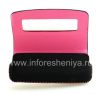 Photo 7 — Funda de cuero original del bolso de cuero en folio para BlackBerry 9100/9105 Pearl 3G, Negro / Rosa (Negro w / acentos rosados)