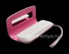 Photo 5 — Original Leather Case Bag Leather Folio for BlackBerry 9100/9105 Pearl 3G, White w/Pink Accents