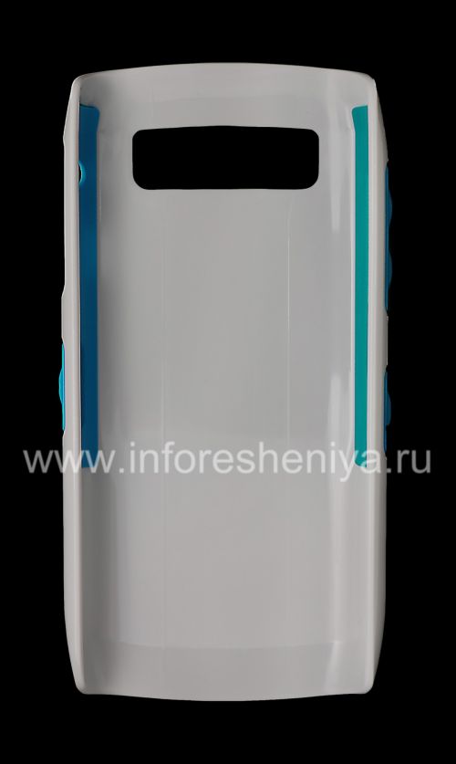 Photogallery for La cubierta de plástico original, cubierta dura para BlackBerry 9100/9105 Pearl 3G, Gris / Turquesa (Gris / Turquesa) product