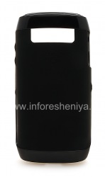 Funda de silicona original con el borde de plástico Hardshell y piel para BlackBerry 9100/9105 Pearl 3G, Negro / Negro (Negro / Negro)