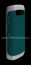 Photo 4 — Kasus silikon asli dengan pelek plastik Hardshell & Kulit untuk BlackBerry 9100 / 9105 Pearl 3G, Putih / Turquoise putih / Turquoise