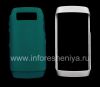 Photo 5 — Original abicah okwenziwa usebe plastic Hardshell & Isikhumba BlackBerry 9100 / 9105 Pearl 3G, White / Turquoise White / Turquoise