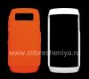 Photo 5 — Kasus silikon asli dengan pelek plastik Hardshell & Kulit untuk BlackBerry 9100 / 9105 Pearl 3G, Putih / Oranye Putih / Oranye
