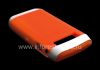 Photo 8 — Kasus silikon asli dengan pelek plastik Hardshell & Kulit untuk BlackBerry 9100 / 9105 Pearl 3G, Putih / Oranye Putih / Oranye