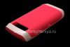 Photo 3 — Original-Silikon-Hülle mit Kunststoffrand Hardshell & Skin für Blackberry 9100/9105 Pearl 3G, Weiß / Rosa (Weiß / Pink)