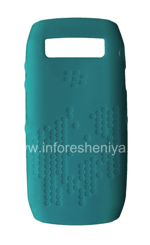 Photogallery for Original-Silikon-Hülle für Blackberry 9100/9105 Pearl 3G, Türkis gemusterten &quot;Honeycomb&quot; (Türkis, Küstenlandschaft) product