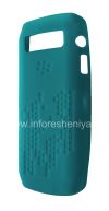 Photo 3 — Etui en silicone d'origine pour BlackBerry 9100/9105 Pearl 3G, Turquoise à motifs "Honeycomb" (Turquoise, Littoral)