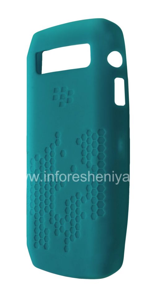 Photogallery for Original-Silikon-Hülle für Blackberry 9100/9105 Pearl 3G, Türkis gemusterten &quot;Honeycomb&quot; (Türkis, Küstenlandschaft) product