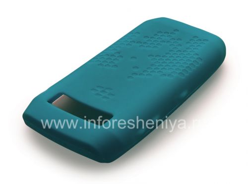 Photogallery for Original-Silikon-Hülle für Blackberry 9100/9105 Pearl 3G, Türkis gemusterten &quot;Honeycomb&quot; (Türkis, Küstenlandschaft) product