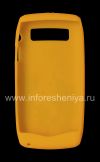 Photo 2 — Original-Silikon-Hülle für Blackberry 9100/9105 Pearl 3G, Gelb gemusterten "Honeycomb" (Yellow, Küstenlandschaft)
