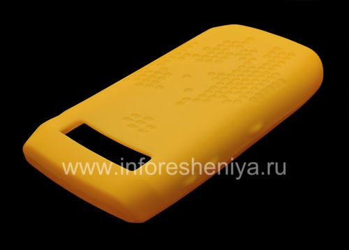 Photogallery for Original-Silikon-Hülle für Blackberry 9100/9105 Pearl 3G, Gelb gemusterten &quot;Honeycomb&quot; (Yellow, Küstenlandschaft) product