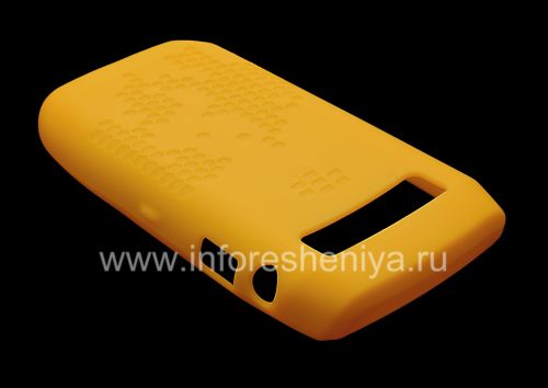 Photogallery for Original-Silikon-Hülle für Blackberry 9100/9105 Pearl 3G, Gelb gemusterten &quot;Honeycomb&quot; (Yellow, Küstenlandschaft) product