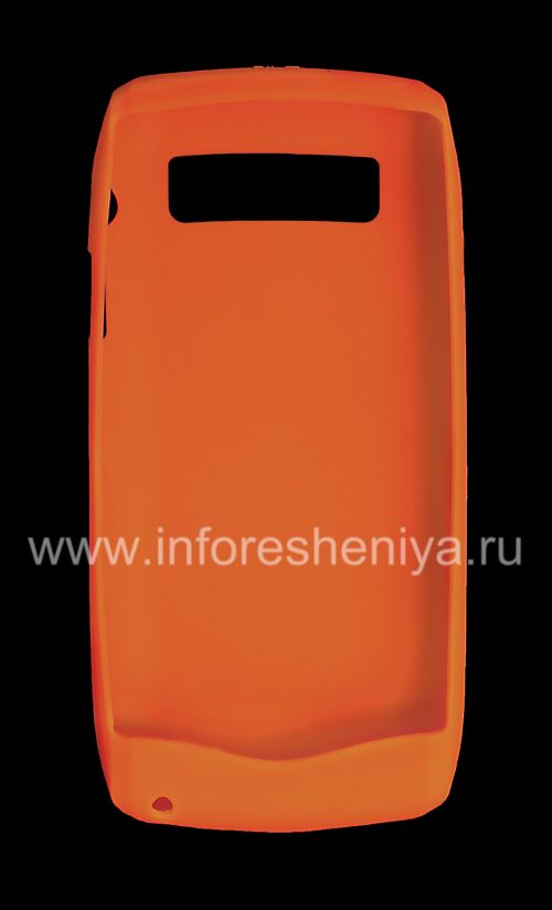 Photogallery for Original-Silikon-Hülle für Blackberry 9100/9105 Pearl 3G, Orange mit Reliefmuster &quot;Henna&quot; (orange, Henna) product