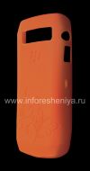 Photo 4 — ブラックベリー9100/9105 Pearl 3G用オリジナルシリコンケース, レリーフ」パターンヘナ」（オレンジ、ヘナ）オレンジ