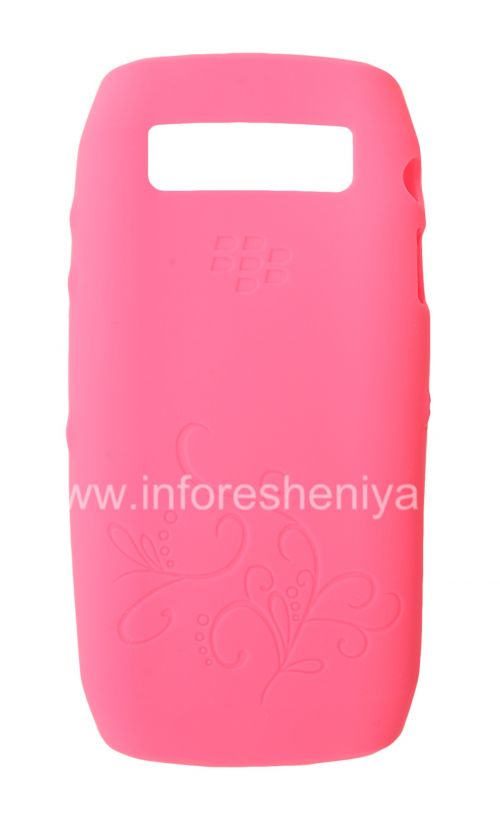 Photogallery for Original-Silikon-Hülle für Blackberry 9100/9105 Pearl 3G, Rosa gemustert &quot;Henna&quot; (Pink, Henna) product