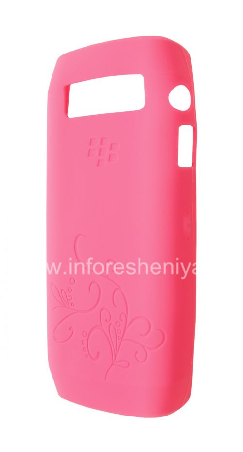 Photogallery for Original-Silikon-Hülle für Blackberry 9100/9105 Pearl 3G, Rosa gemustert &quot;Henna&quot; (Pink, Henna) product