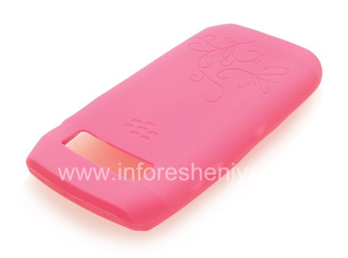 Photogallery for Original-Silikon-Hülle für Blackberry 9100/9105 Pearl 3G, Rosa gemustert &quot;Henna&quot; (Pink, Henna) product