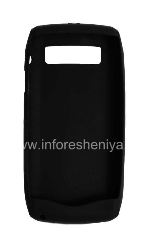 Photogallery for Original-Silikon-Hülle für Blackberry 9100/9105 Pearl 3G, Schwarz mit Relief &quot;Squares&quot; (Schwarz, Gird) product