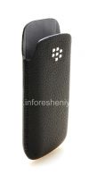 Photo 4 — 在原装皮套与金属口袋真皮包包徽标BlackBerry 9100 / 9105 Pearl 3G, 黑（黑）