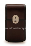 Signature Kulit Kasus dengan Clip T-Mobile Kulit Carrying Case & Holster untuk BlackBerry, coklat
