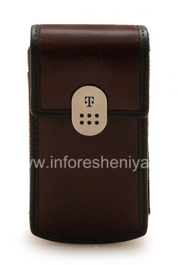 Branded Leather Case with Clip T-Mobile Leather Carrying Case & Holster for BlackBerry