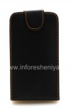 Photo 1 — Leather case cover with vertical opening for BlackBerry 9500/9530 Storm, The black