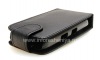 Photo 5 — Leather case cover with vertical opening for BlackBerry 9500/9530 Storm, Black with brown stitching