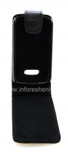 Photo 7 — Leather case cover with vertical opening for BlackBerry 9500/9530 Storm, Black with brown stitching