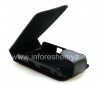 Photo 9 — Leather case cover with vertical opening for BlackBerry 9500/9530 Storm, Black with brown stitching